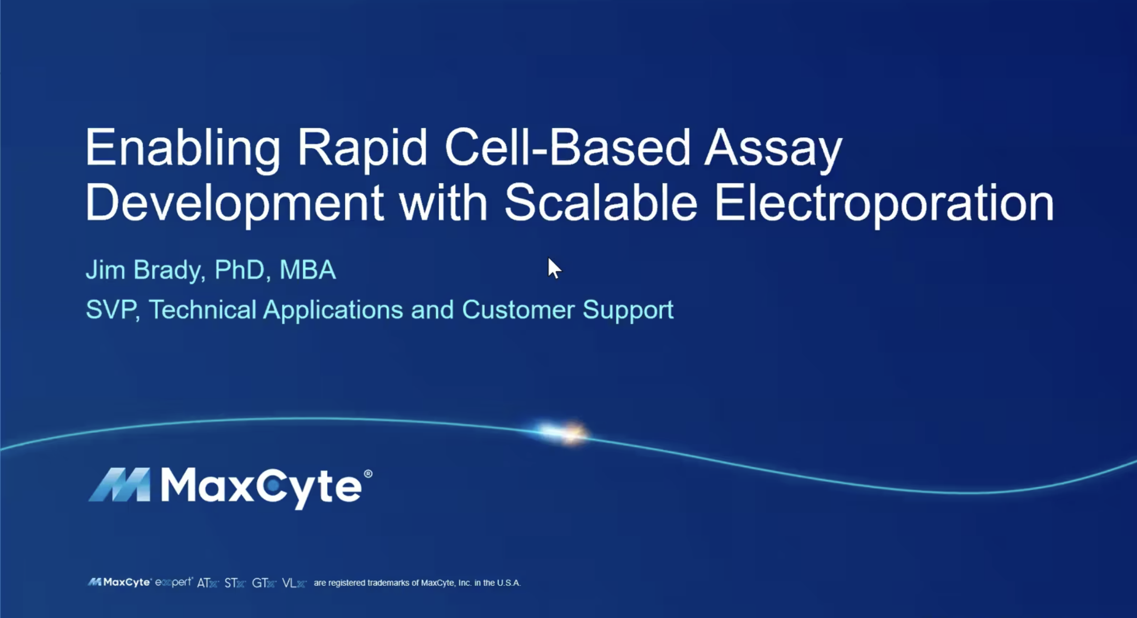 First slide of Rapid Cell-Based Assay Development with Scalable Electroporation webinar