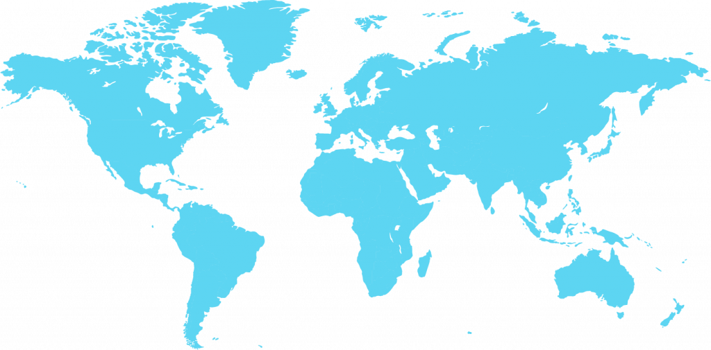 A map of the world in light blue